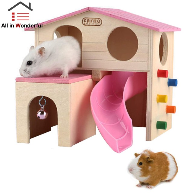 1 Nhà Gỗ Đồ Chơi Cho Chuột Hamster