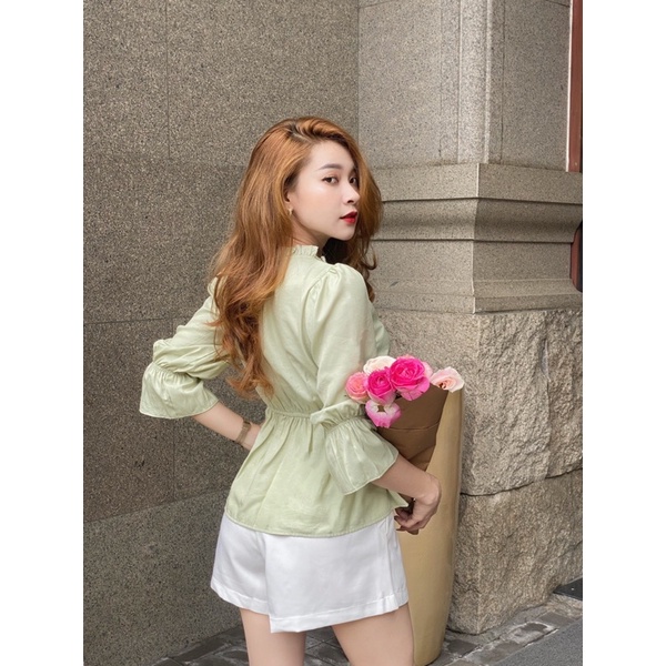 Áo kiểu xanh mint -  Azura top