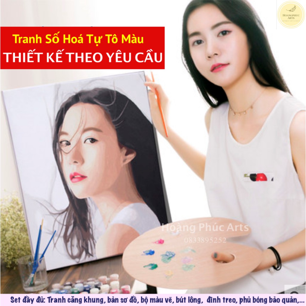 Tranh sơn dầu số hoá theo yêu cầu ❤️CHUẨN MÀU❤️ đặt in từ hình ảnh cá nhân Hoàng Phúc Arts