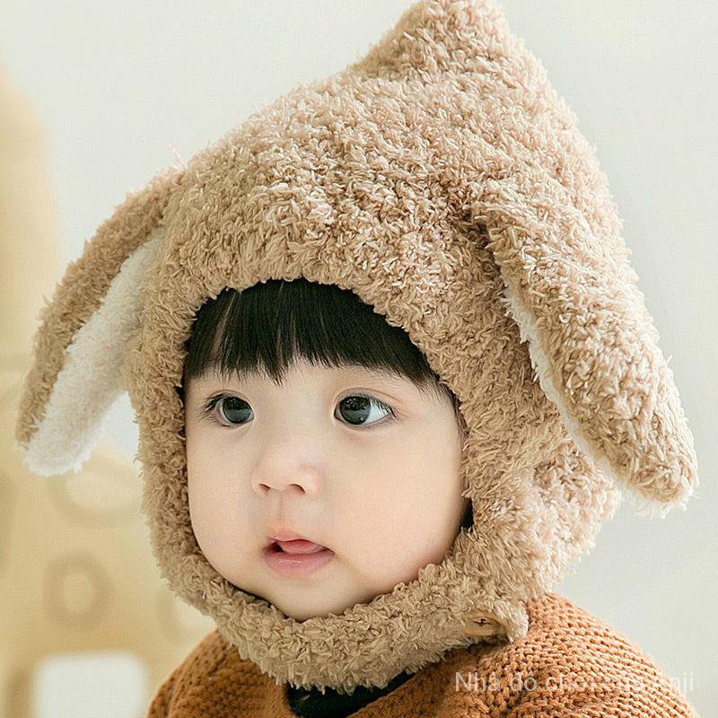 Warm Baby Hats Windproof Plush Baby 1-2 Years Old Woolen Hat
