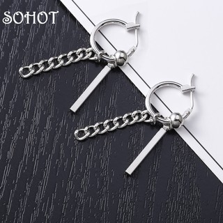 Bông Tai Khuyên Tai Thanh dây Xích Unisex