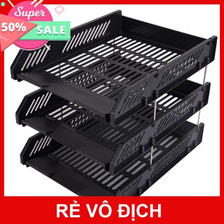 Giá tài liệu 3 ngăn DELI ghi xám E9209
