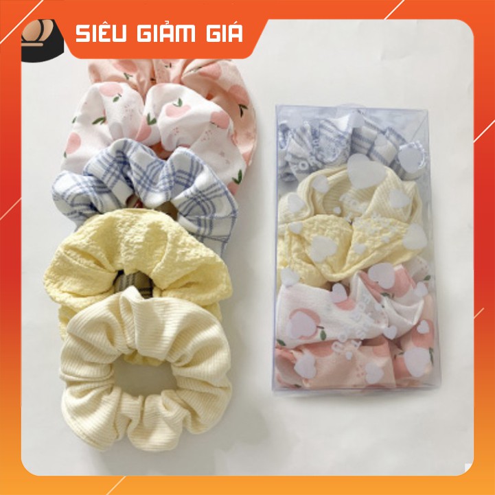 HOT SALE  Dây buộc tóc, cột tóc scrunchies hoa quả dễ thương Orin K1273 mẫu ngẫu nhiên