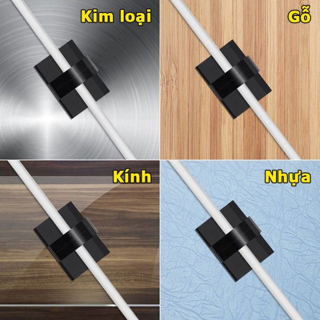 Combo 30clips nẹp kẹp dây cáp điện tiện dụng cho xe oto văn phòng