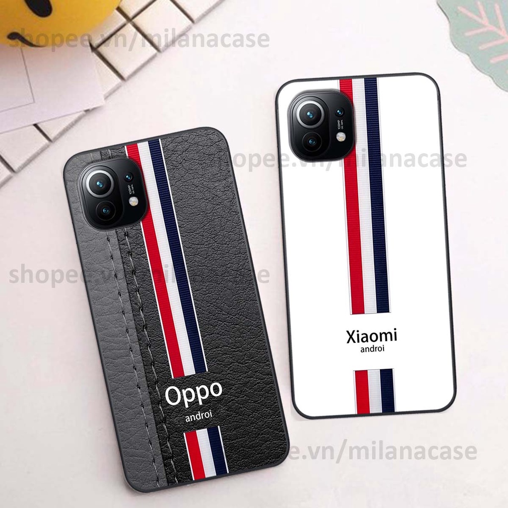 Ốp Xiaomi Mi 11 / Mi 11T / Mi 11 Lite in giả da phong cách thể thao, cá tính, thời trang