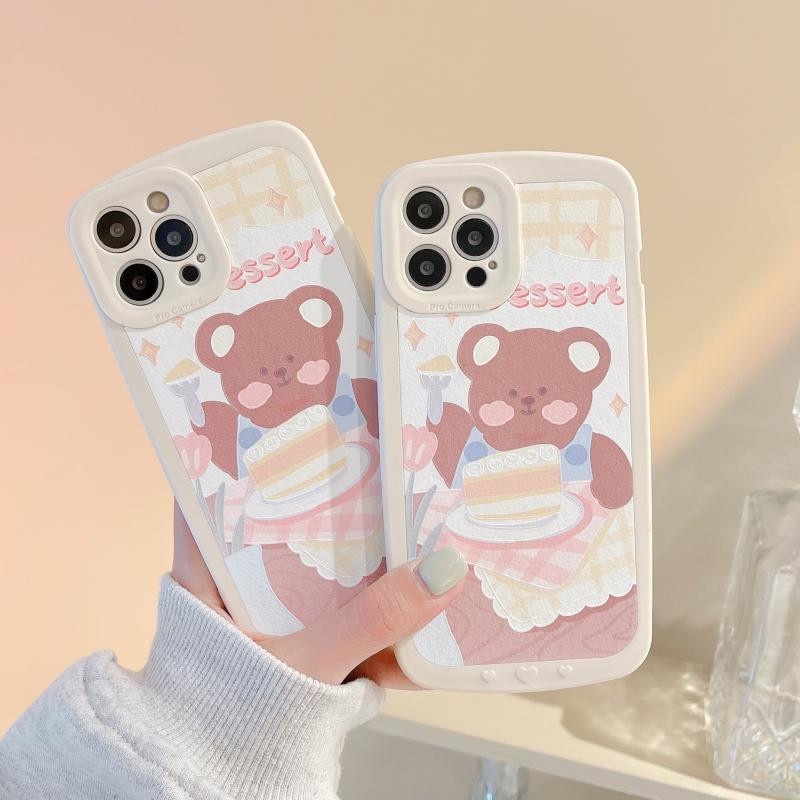Ốp điện thoại TPU mềm họa tiết hoạt hình đáng yêu cho iPhone 13 12 11 Pro Max XR 8 7 Plus