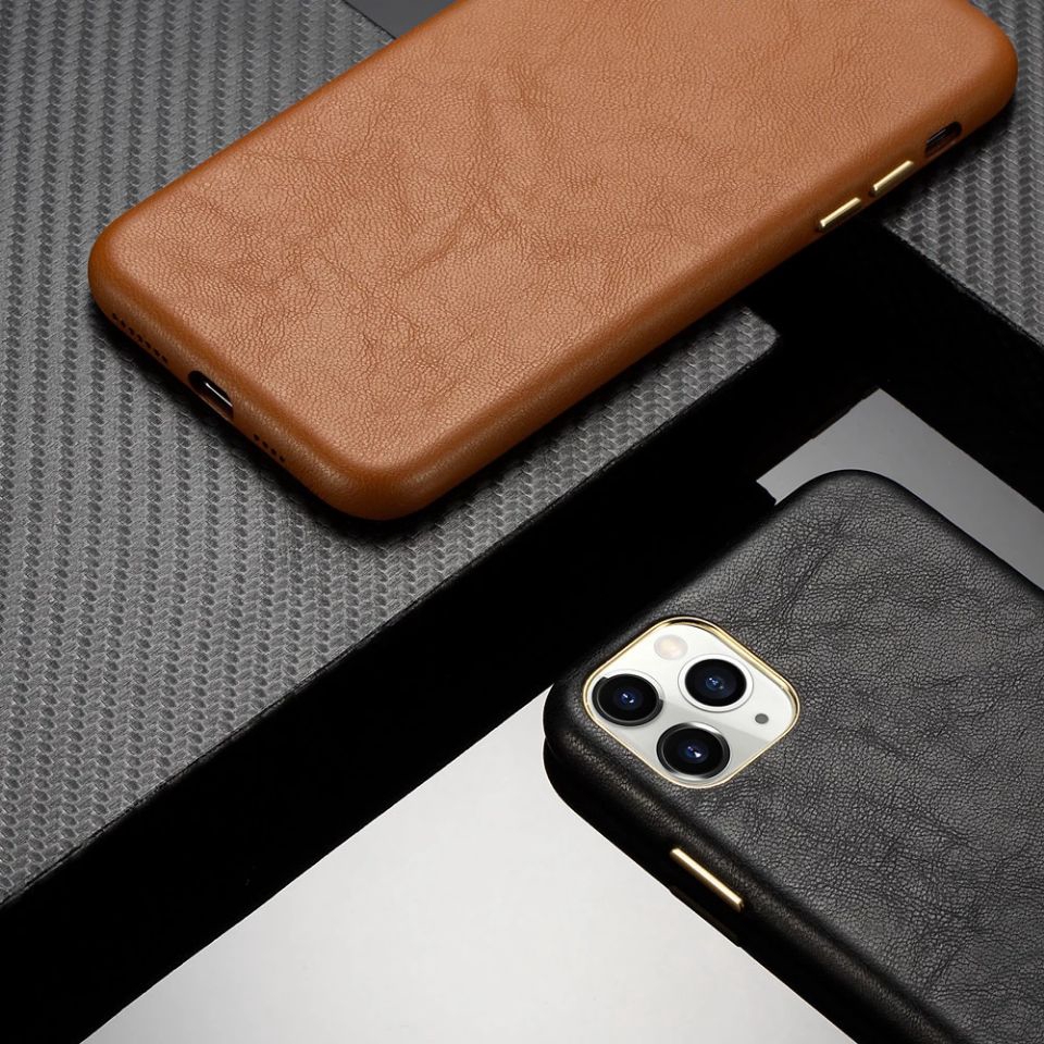 Ốp Điện Thoại Bằng Da Bò Thật Sang Trọng Cho iPhone 11 Pro Max 12 13 14 Pro Xs Max 8 Plus 7 Xs Xr X SE 2022
