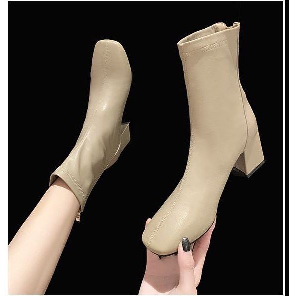 Bốt nữ cổ cao[𝗙𝗥𝗘𝗘𝗦𝗛𝗜𝗣]bốt nữ khóa sau hàng quảng châu mũi vuông đế 6  da bò cao cấp full size | BigBuy360 - bigbuy360.vn