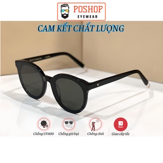 Mắt kính mát nam nữ POSHOP kính râm chống tia cực tím UV400 thiết kế tròn dễ đeo màu sắc thời trang cao cấp V2
