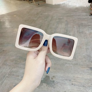 Kính mát, kính râm B bản to dáng vuông thời trang nữ sẵn tròng chống UV400