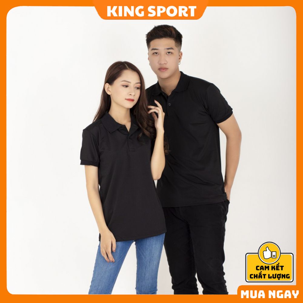 Áo polo nam đẹp cao cấp form rộng ngắn tay vải poly dày dặn mềm mịn co dãn 4 chiều thoáng mát thấm hút mồ hôi KING SPORT