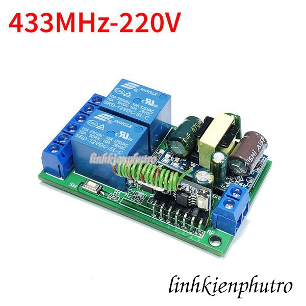 Bộ Điều Khiển RF 2 Thiết Bị 220V - WT08 - 433MHz