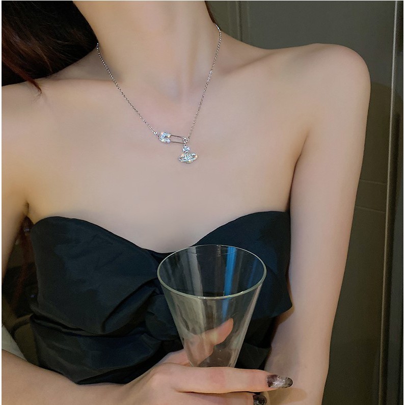 Vòng cổ style vũ trụ đính đá lấp lánh, độc đáo VC130