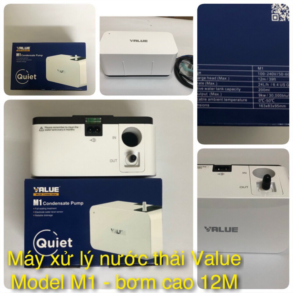 Bơm nước ngưng (Máy xử lý nước thải điều hòa) Value M1 - M2 - Hàng chính hãng