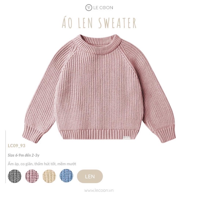 Le coon LC0993 áo len sweater cho bé 6m-3y