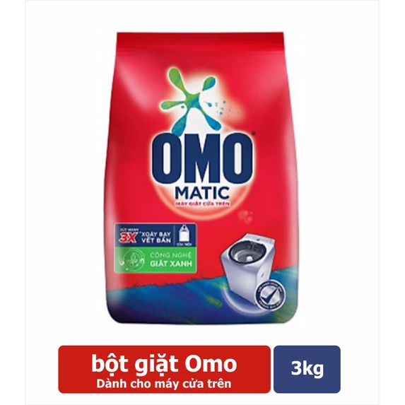 [Hỏa tốc] Bột giặt Omo DÀNH RIÊNG CHO CỬA TRÊN sạch khử mùi trọng lượng 3kg và 6kg