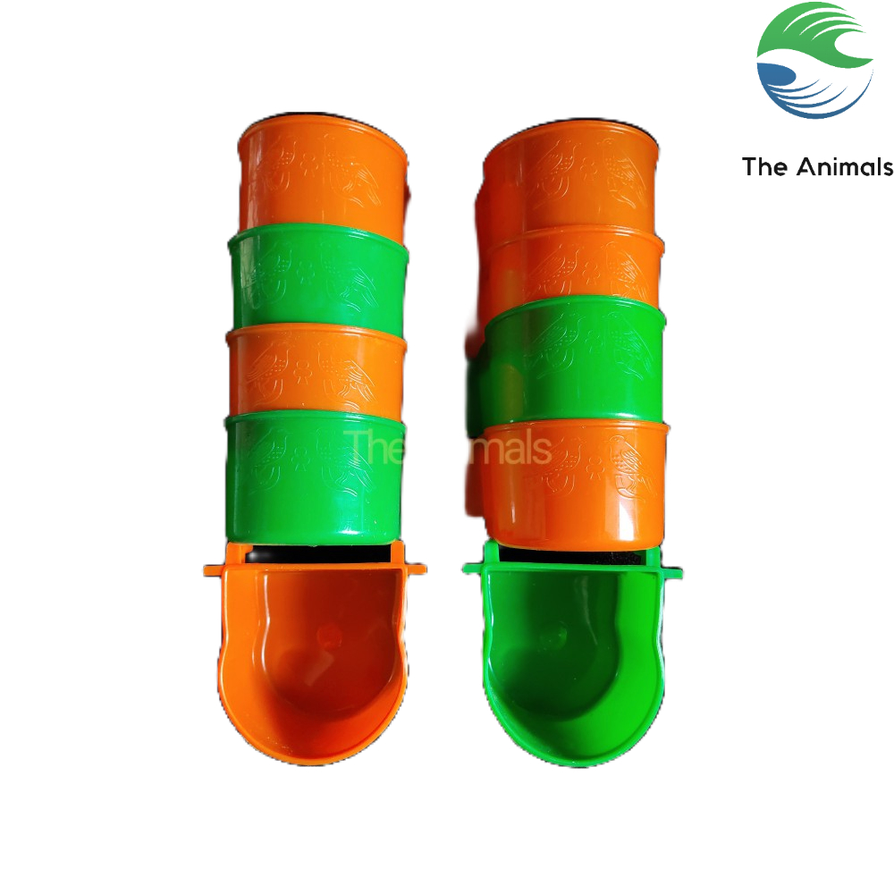 [Combo 10 cái] Máng nhựa đựng thức ăn, nước uống, khoáng cho bồ câu, vẹt, gà