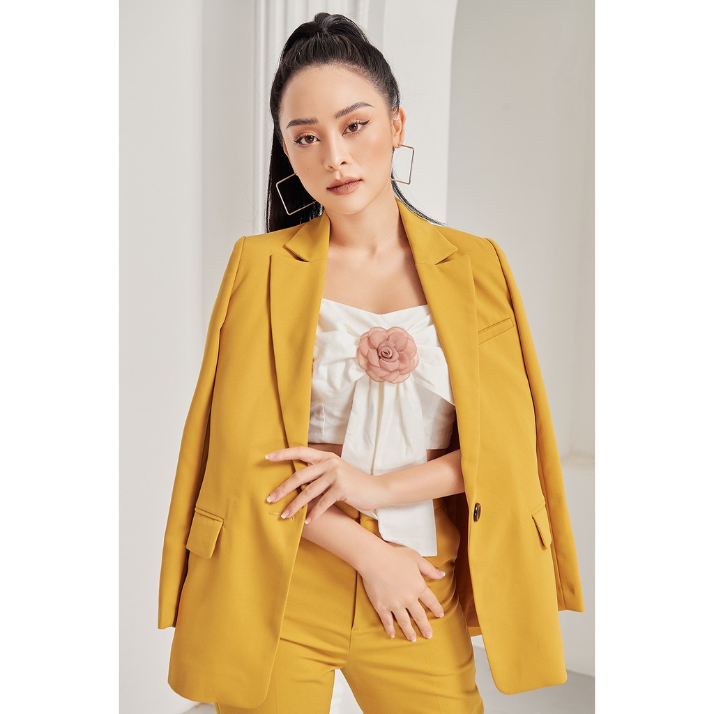 [Mã FAMALLT5 giảm 15% đơn 150k] Áo vest dài cổ bẻ 1 cúc - 20Again | BigBuy360 - bigbuy360.vn