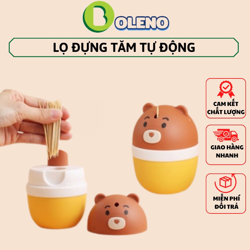 Lọ đựng tăm xỉa răng tự động thông minh hộp hũ tăm nhấn nút lấy tăm tiện lợi