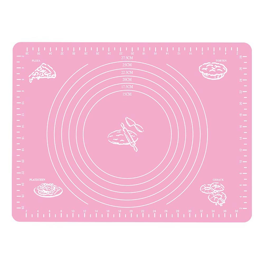 Thảm Nhào Bột Làm Bánh Bằng Silicon Dày Chịu Nhiệt Độ Cao Chống Dính Nhiều Màu Sắc 40x30cm