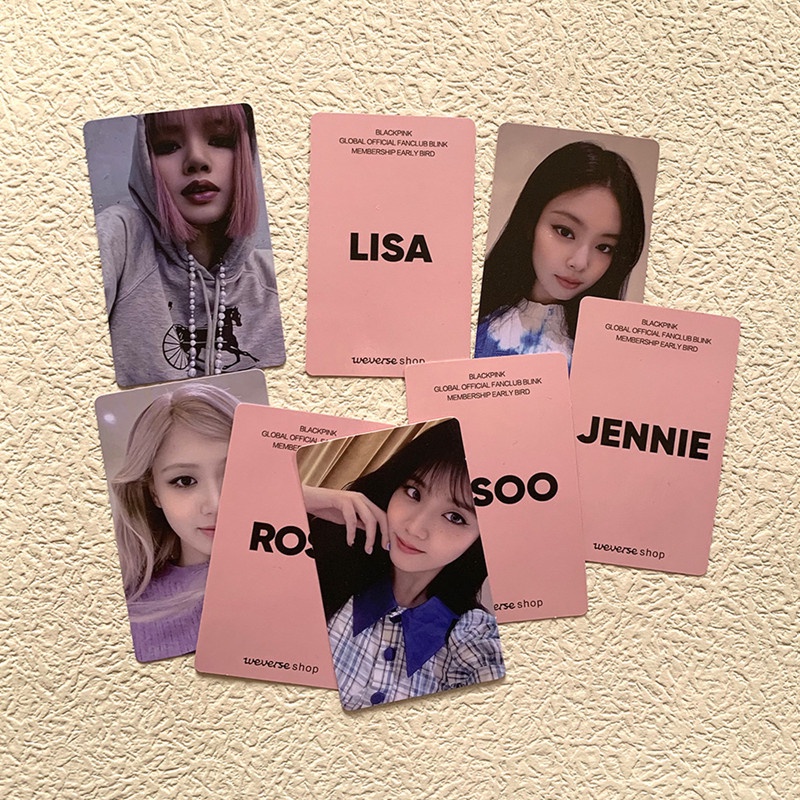 Set 4 Thẻ Hình Lomo In Hình Nhóm Nhạc Kpop BLACKPINK