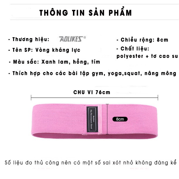 Dây Miniband Tập Mông Đùi Tập Tay Chân Đa Năng Tại Nhà Chính Hãng Aolikes Phiên Bản 2023