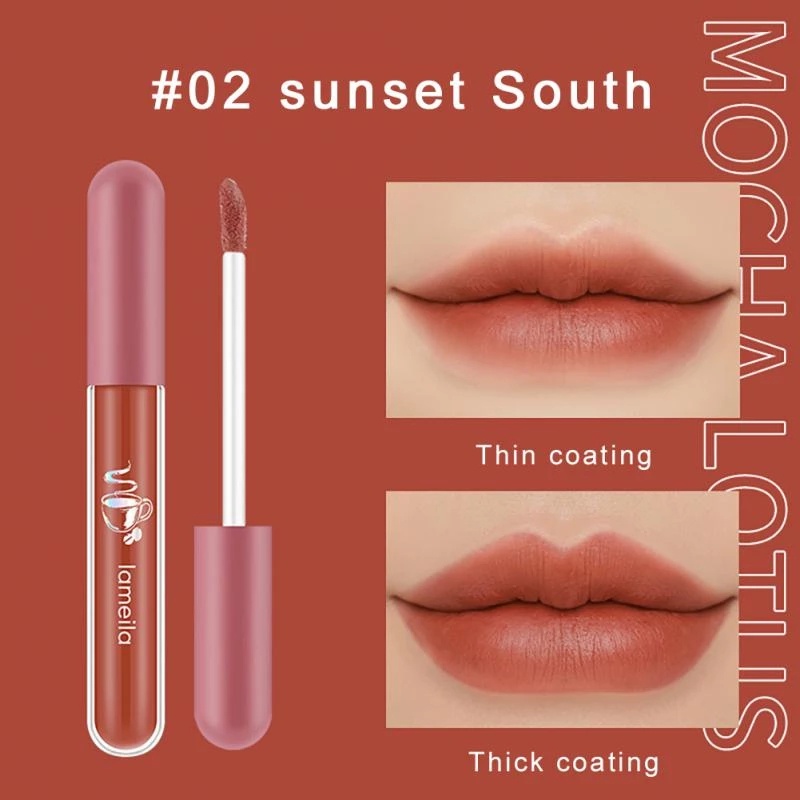 1 Son Kem Lì Nhung Mịn Chống Nước Không Dính Cốc