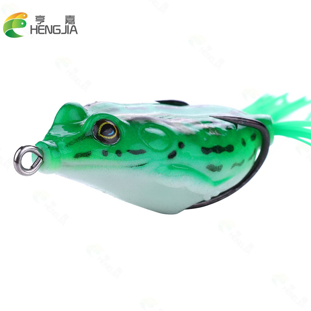 Mồi câu cá hình ếch cá dễ thương HENGJIA 5.5cm