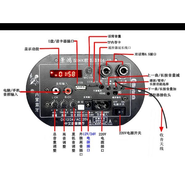 Mach Loa Crown Có Bluetooth Hiện thị Số