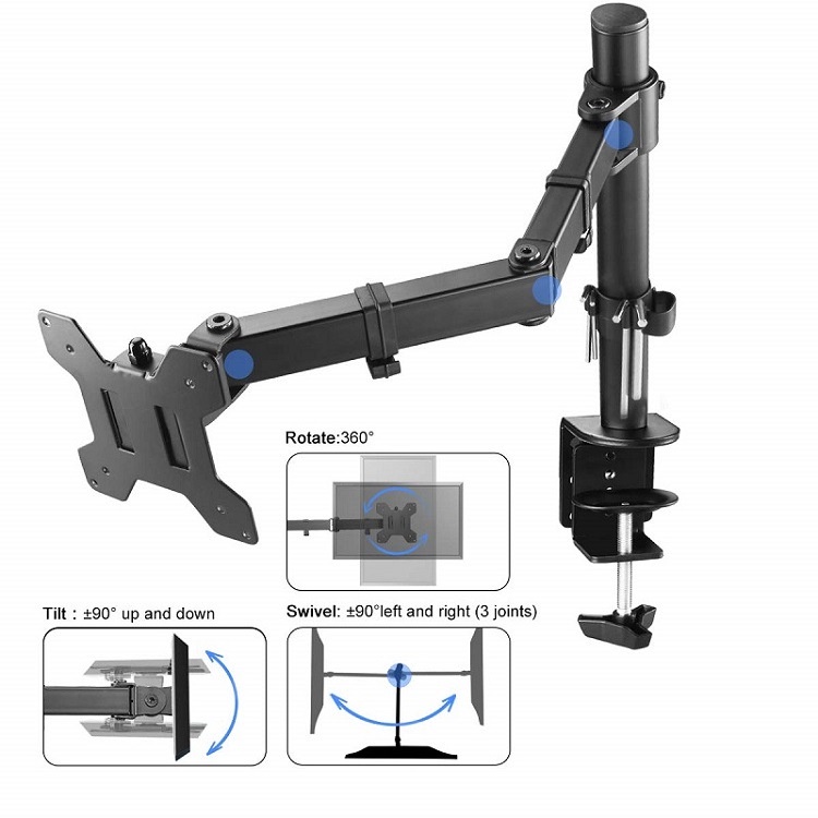 Arm Màn Hình Giá Đỡ Màn Hình Máy Tính 27 inch Tay Khớp Linh Hoạt Dễ Dàng Điều Chỉnh Thân Trụ Chịu Lực Chắc Chắn