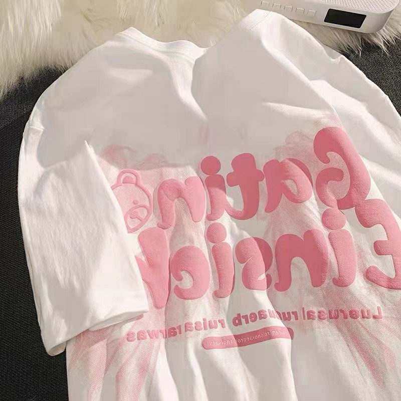 Áo thun tay lỡ GATIN in nổi FORM UNISEX chất vải co giãn