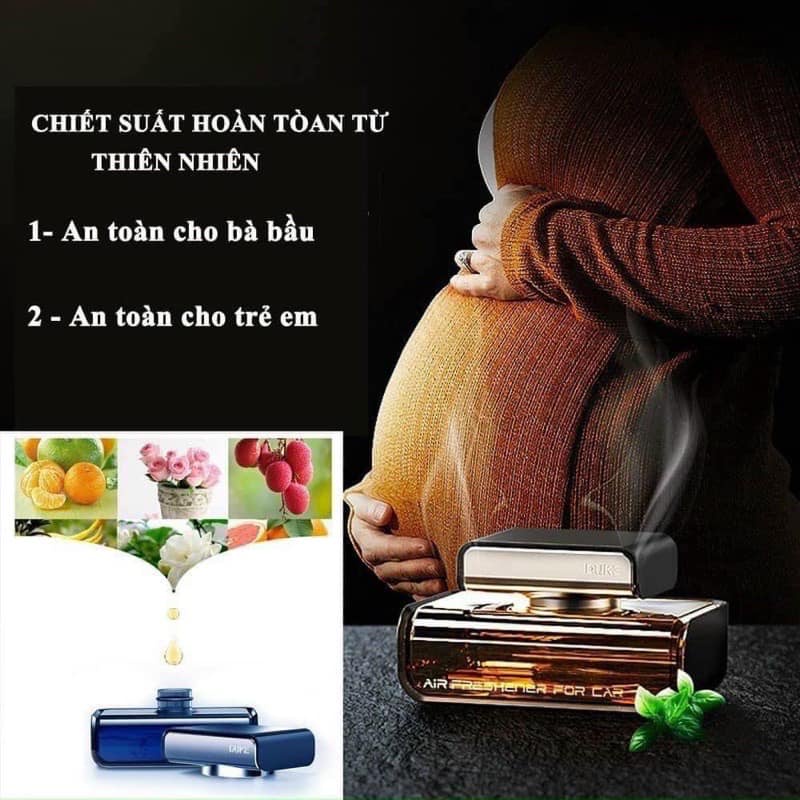 Nước hoa ô tô cao cấp Duke chính hãng chiết xuất 100% thiên nhiên, khử mùi, chống say xe, an toàn sức khoẻ