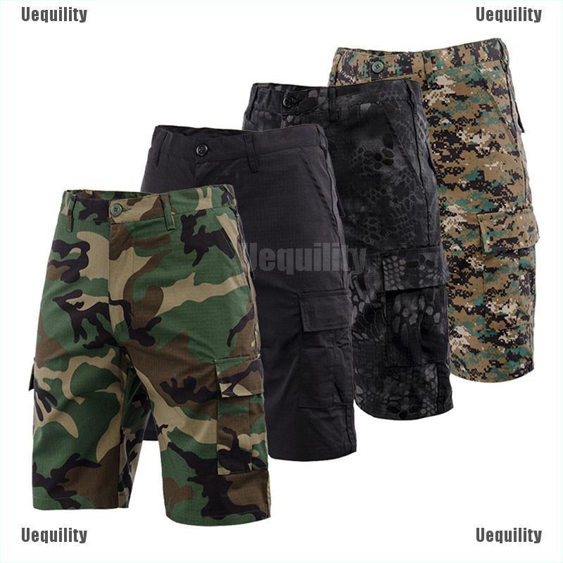 [Uequility] Men CP ACU Camouflage Casual Short Pants Cargo Waterproof Milltary Trousers