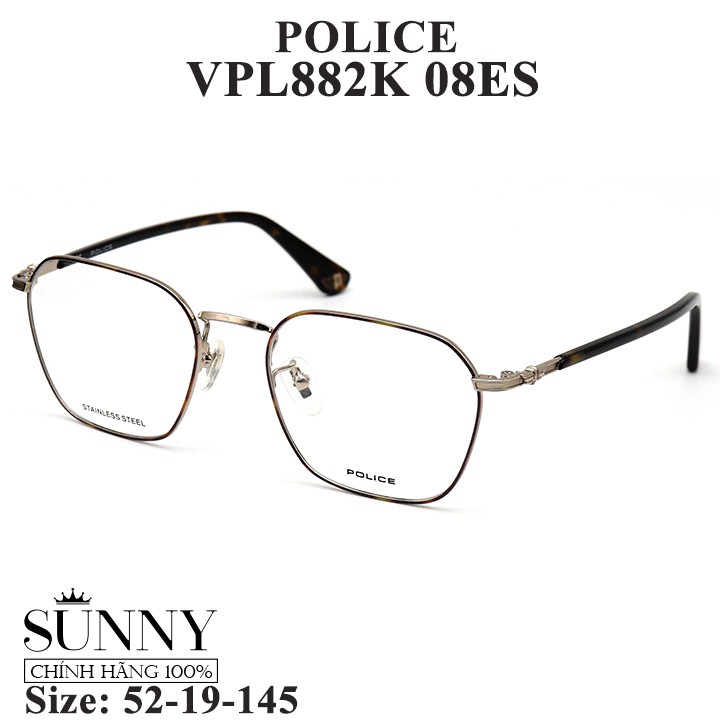 Gọng kính thời trang chính hãng Police VPL882K, thiết kế dễ đeo bảo vệ mắt