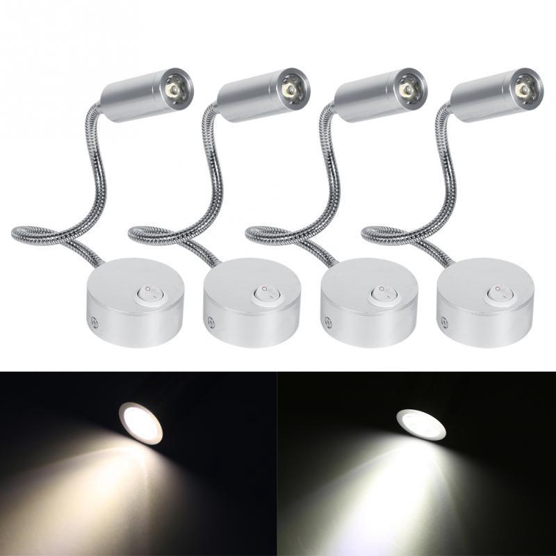 Đèn LED cổ dẻo hỗ trợ đọc sách màu bạc bằng nhôm