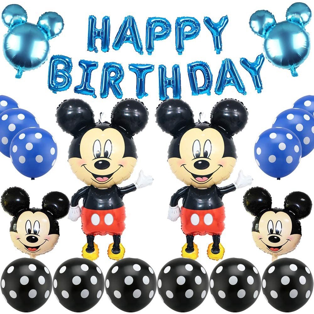 Bóng Hình Chuột Mickey Minne Mouse Đáng Yêu Dễ Thương Trang Trí Sinh Nhật - K104