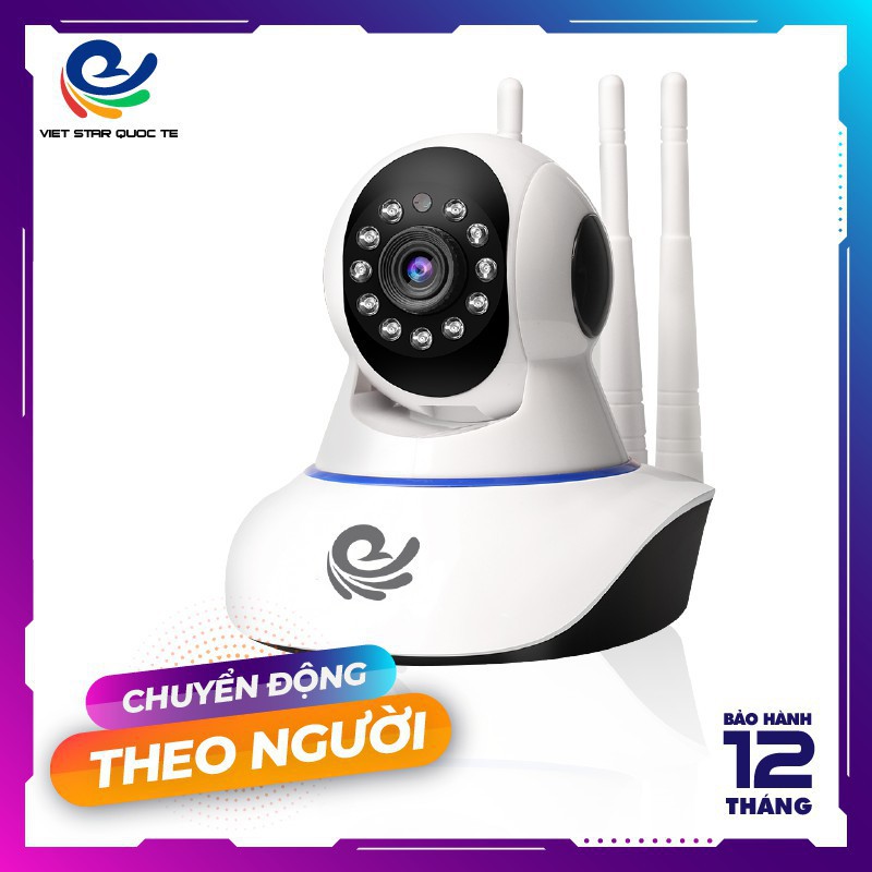 Camera WiFi 3 Râu ONVIZCAM V3 1080P 2MP - Carecam An Ninh Trong Nhà  -Xoay Theo Chuyển Động