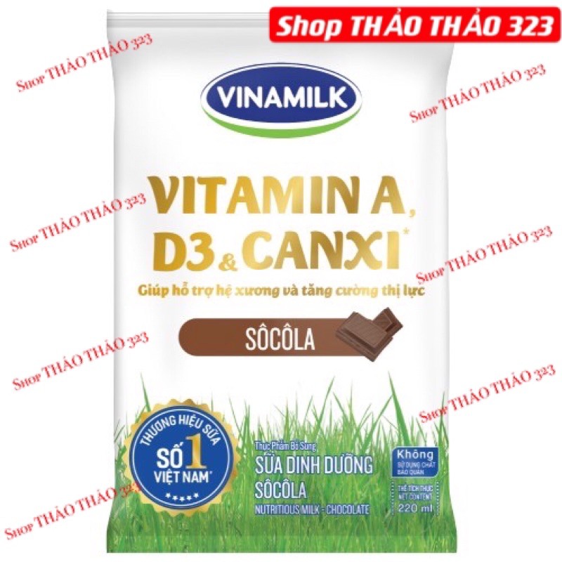MẪU MỚI- Sữa Tươi Dinh Dưỡng Vinamilk 220ml* 10 Bịch