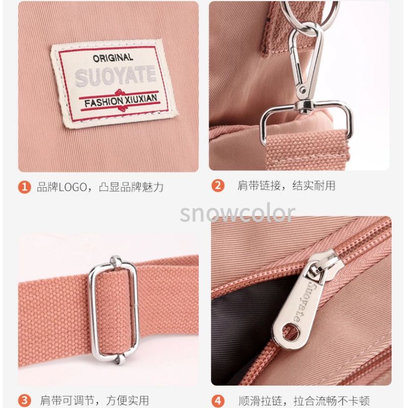 Beg Besar Túi Xách Tote Đeo Vai Bằng Vải Canvas Phong Cách Hàn Quốc Beg Silang Perempuan Beg Tangan Wanita Murah Cantik Cho Nữ