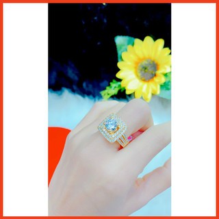 Nhẫn Cho Phái Nữ Đính Đá Bản To Thiết Kế Sang Trọng