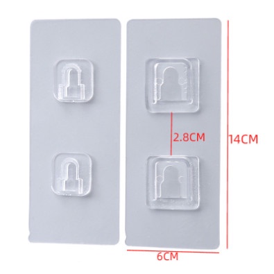 BỘ 2 Miếng Dán Tường Treo Đồ Đa Năng Dạng Gài Miếng Dán Kệ Nhà Tắm Siêu Bám Dính Chắc Chắn