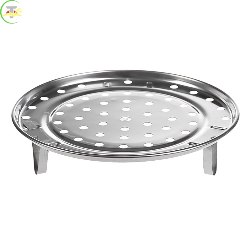 Giá Hấp Bánh Bao Hình Tròn Bằng Thép Không Gỉ Kèm Chân Đế Tháo Rời Tiện Dụng Cho Nhà Bếp