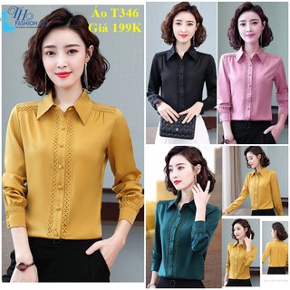 Áo sơ mi nữ phi lụa cao cấp