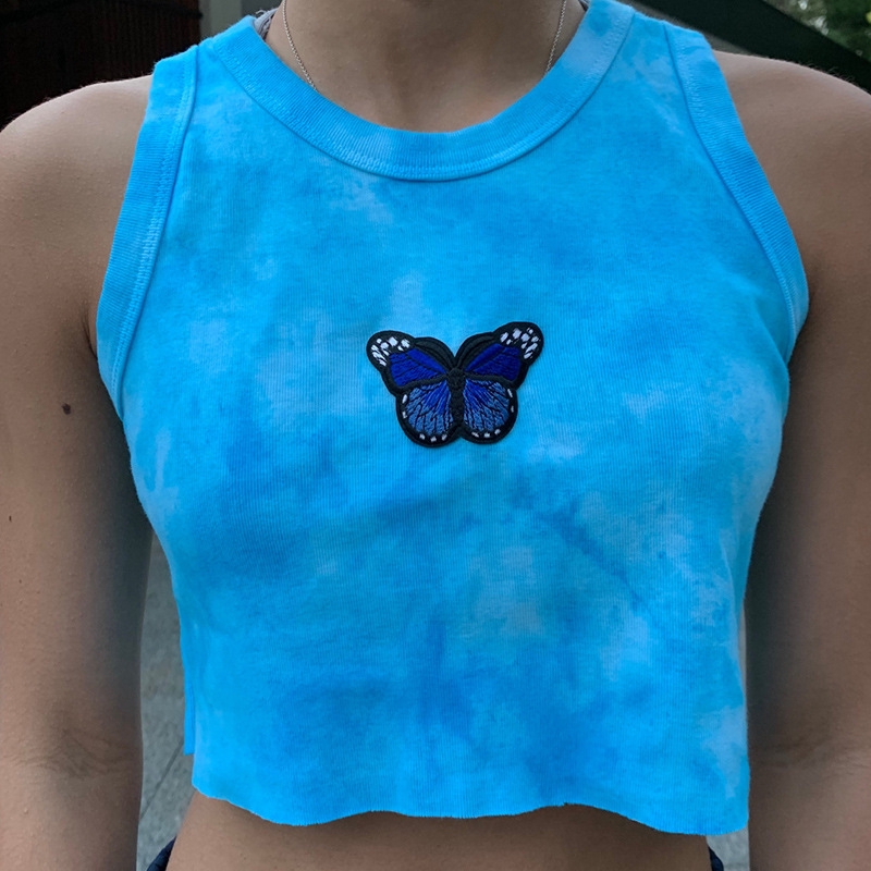 Áo Nữ Không Tay Thêu Hình Bướm Thời Trang | BigBuy360 - bigbuy360.vn
