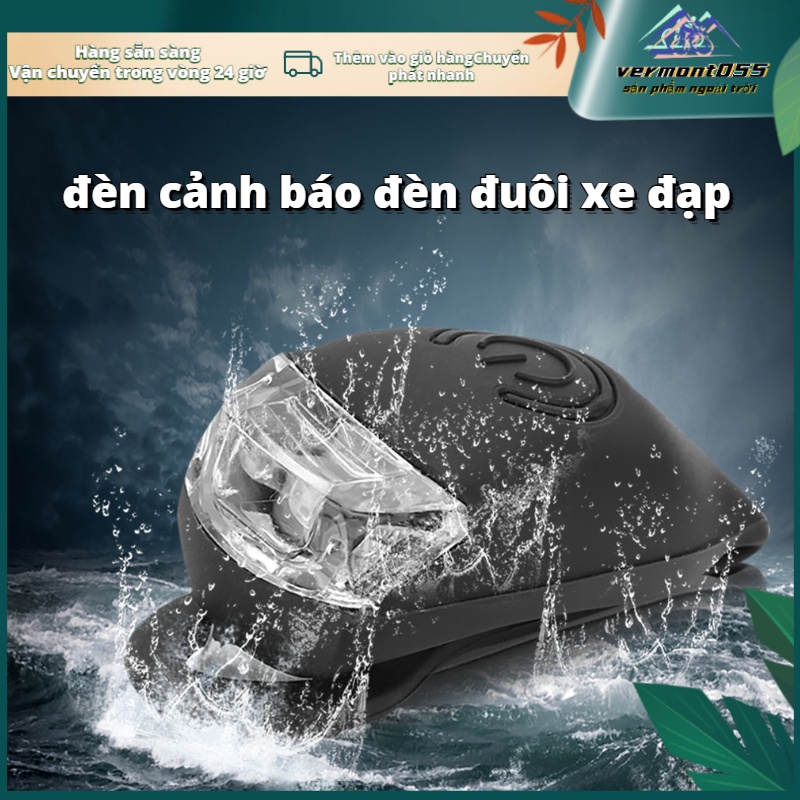 Hàng Hot Xe đạp Silicone Frog Mặt trước / Phía sau Đèn LED cảnh báo Đèn flash Xe đạp Không thấm nước Hàng giao ngayVermont055