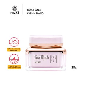 KEM DƯỠNG THẢO DƯỢC TRẮNG DA, MỜ THÂM VÀ NGĂN NGỪA MỤN UV30 HASI MEGAMI WHITENING ACNE DEFENSE BEAUTY CREAM