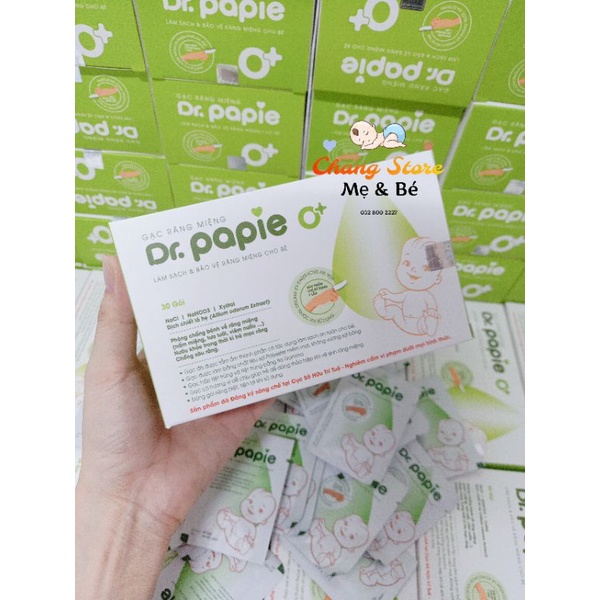 Gạc Rơ lưỡi Dr.papie cho bé hộp ( 30 miếng)