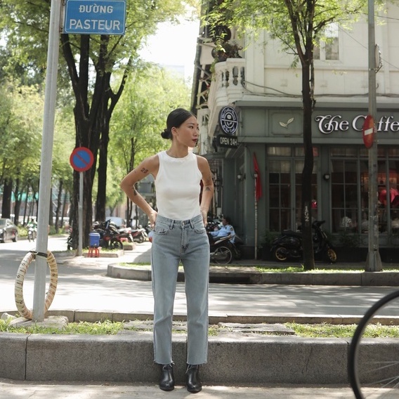 Áo Ba Lỗ Nữ Thun Gân Nhuyễn Màu Trắng và Đen - BHNTT - Hashtagem ( Freesize dưới 55kg )