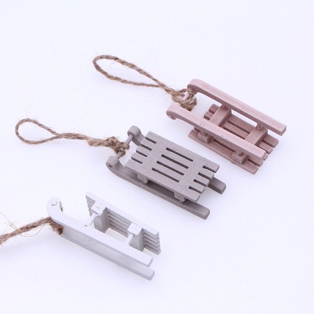 CHOOKEY Mô Hình Ván Trượt Tuyết Bằng Gỗ Dùng Trang Trí Nhà Búp Bê