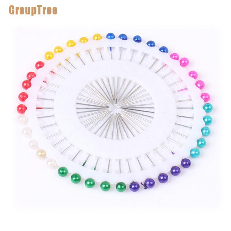 Bộ 400 cái ghim đầu ngọc trai tròn nhiều màu dùng làm quần áo